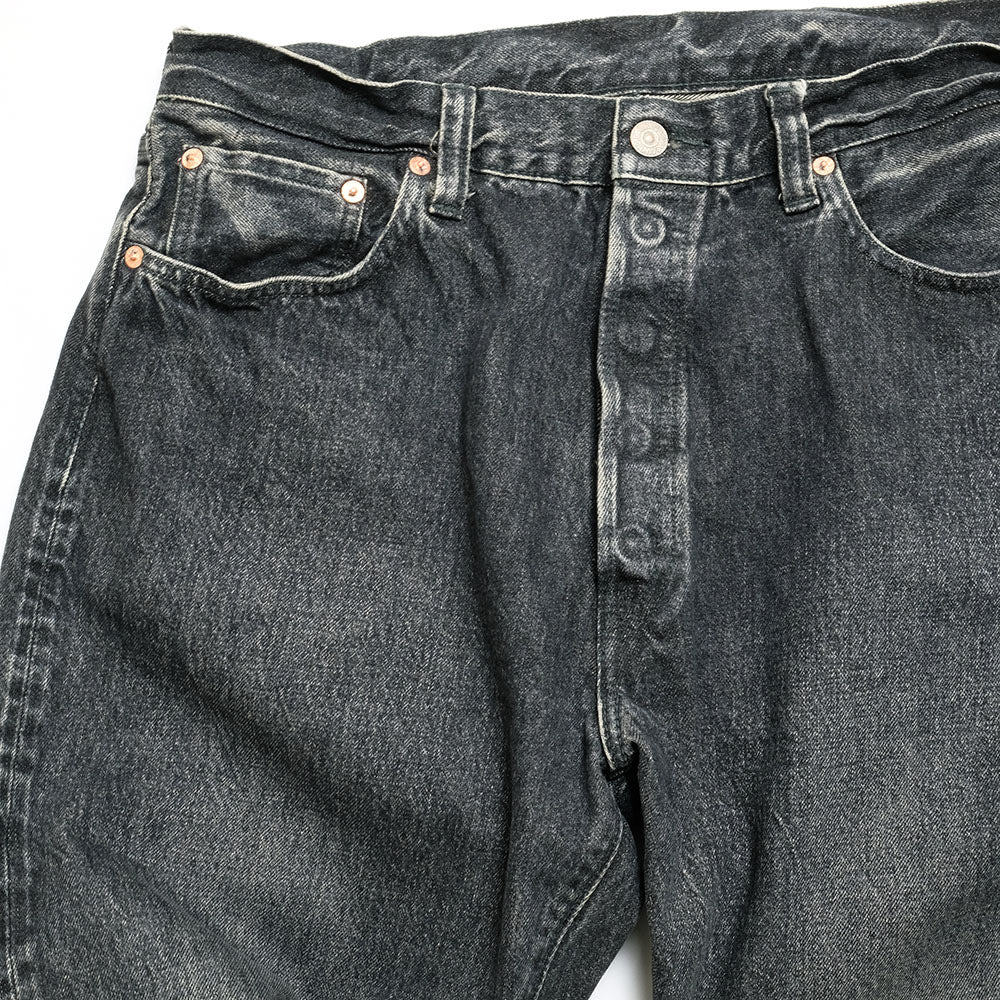 Sugar Cane - 14.25oz. BLACK DENIM - 1947 HARD WASH MODEL - (REGULAR STRAIGHT) - SC42460H