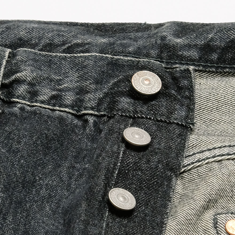Sugar Cane - 14.25oz. BLACK DENIM - 1947 HARD WASH MODEL - (REGULAR STRAIGHT) - SC42460H