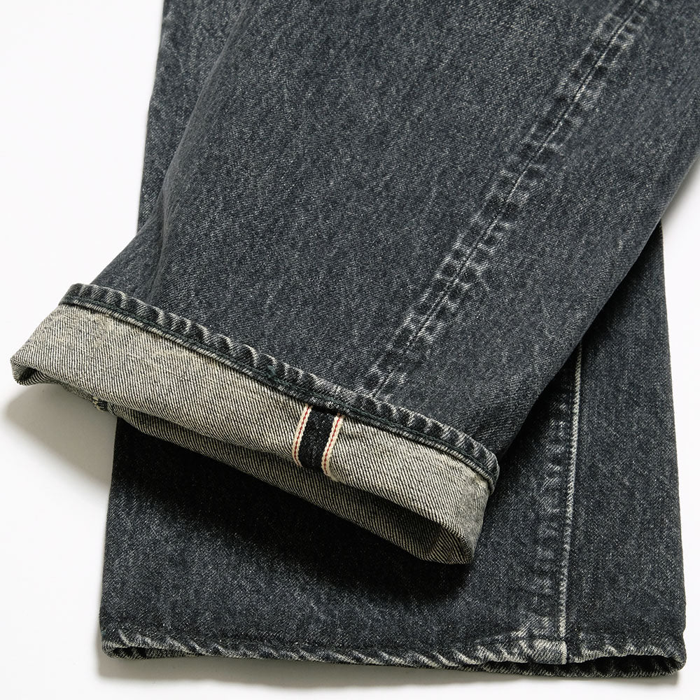 Sugar Cane - 14.25oz. BLACK DENIM - 1947 HARD WASH MODEL - (REGULAR STRAIGHT) - SC42460H