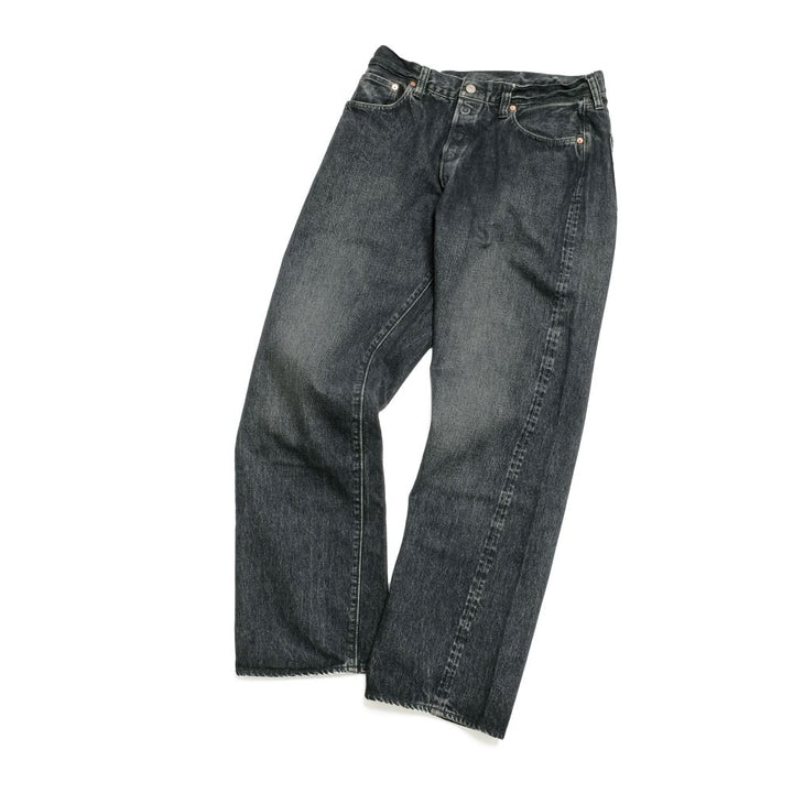 Sugar Cane - 14.25oz. BLACK DENIM - 1947 HARD WASH MODEL - (REGULAR STRAIGHT) - SC42460H