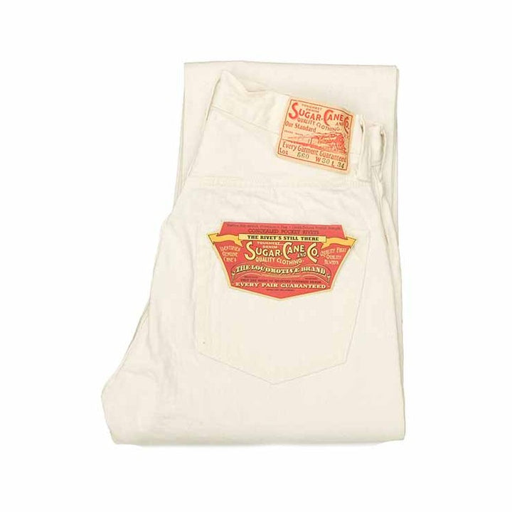 SUGAR CANE - 13oz. WHITE DENIM - 1947 MODEL - REGULAR STRAIGHT - SC42560