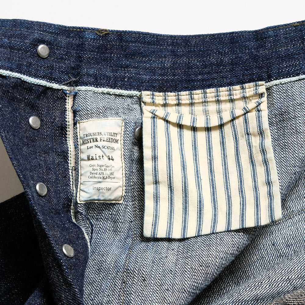 SUGAR CANE - Mister Freedom - MFSC NAVAL CLOTHING TAILOR OKINAWA x HAWAII DENIM - 7161 - TROUSERS TYPE-III - SC42601