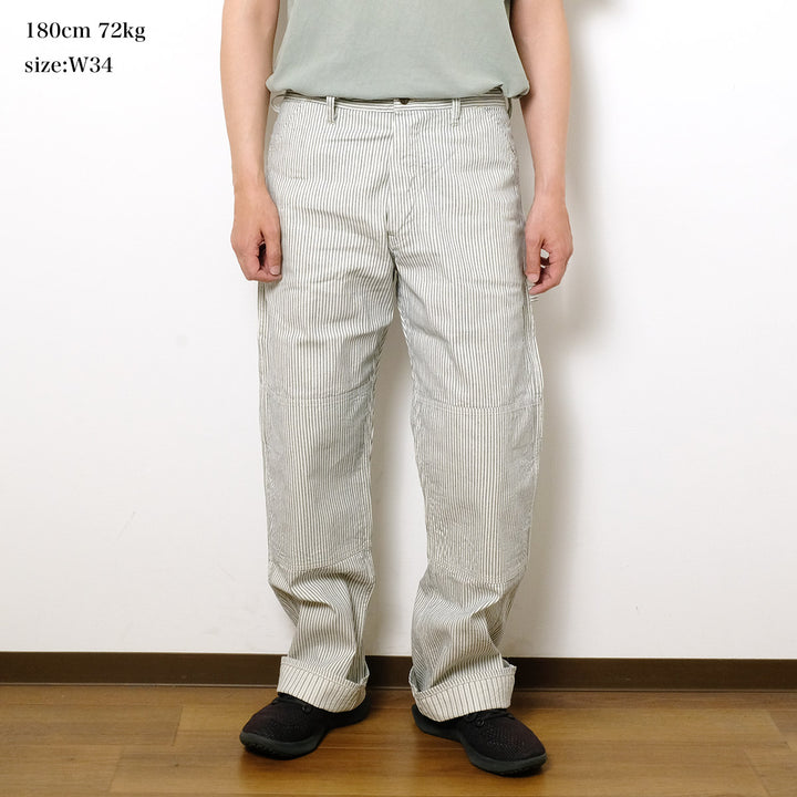 SUGARCANE - FICTION ROMANCE - 8oz. INDIGO STRIPE WORK PANTS - SC42649
