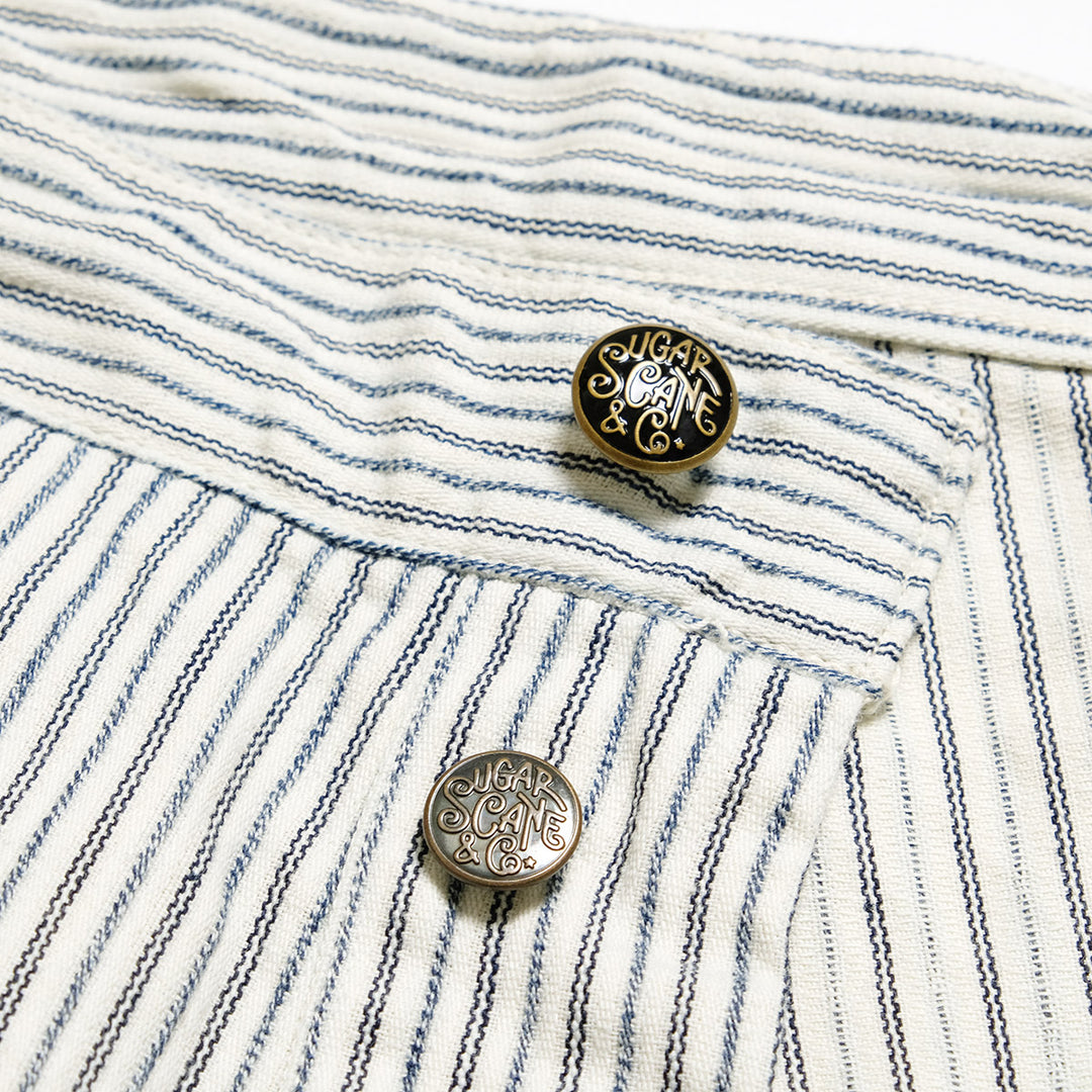 SUGARCANE - FICTION ROMANCE - 8oz. INDIGO STRIPE WORK PANTS - SC42649