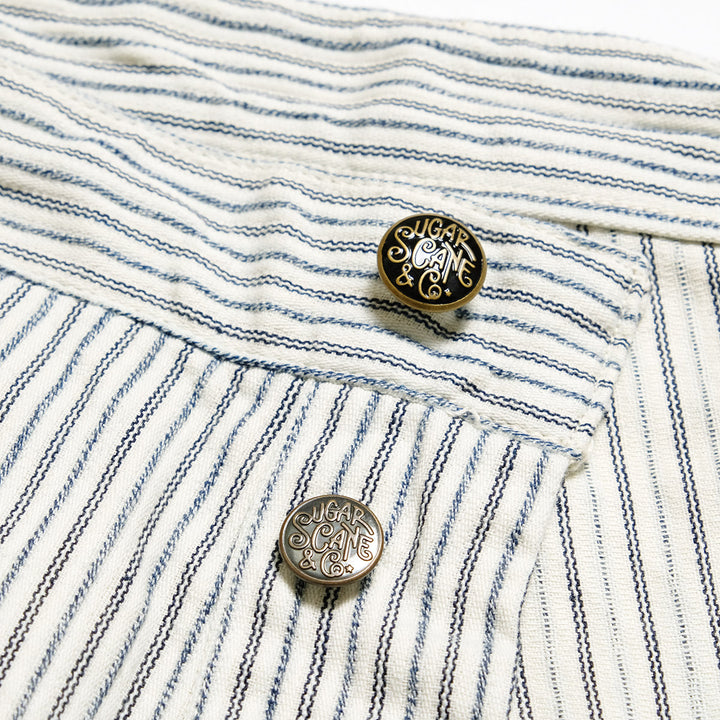 SUGARCANE - FICTION ROMANCE - 8oz. INDIGO STRIPE WORK PANTS - SC42649