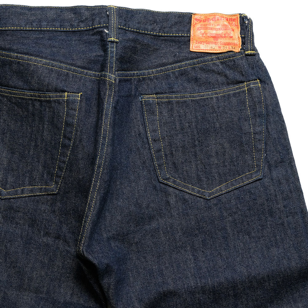 SUGAR CANE - Super - Denim - Collectibles #01 - 14oz. BLUE DENIM WAIST OVERALLS - S1945 - MODEL - SC49001