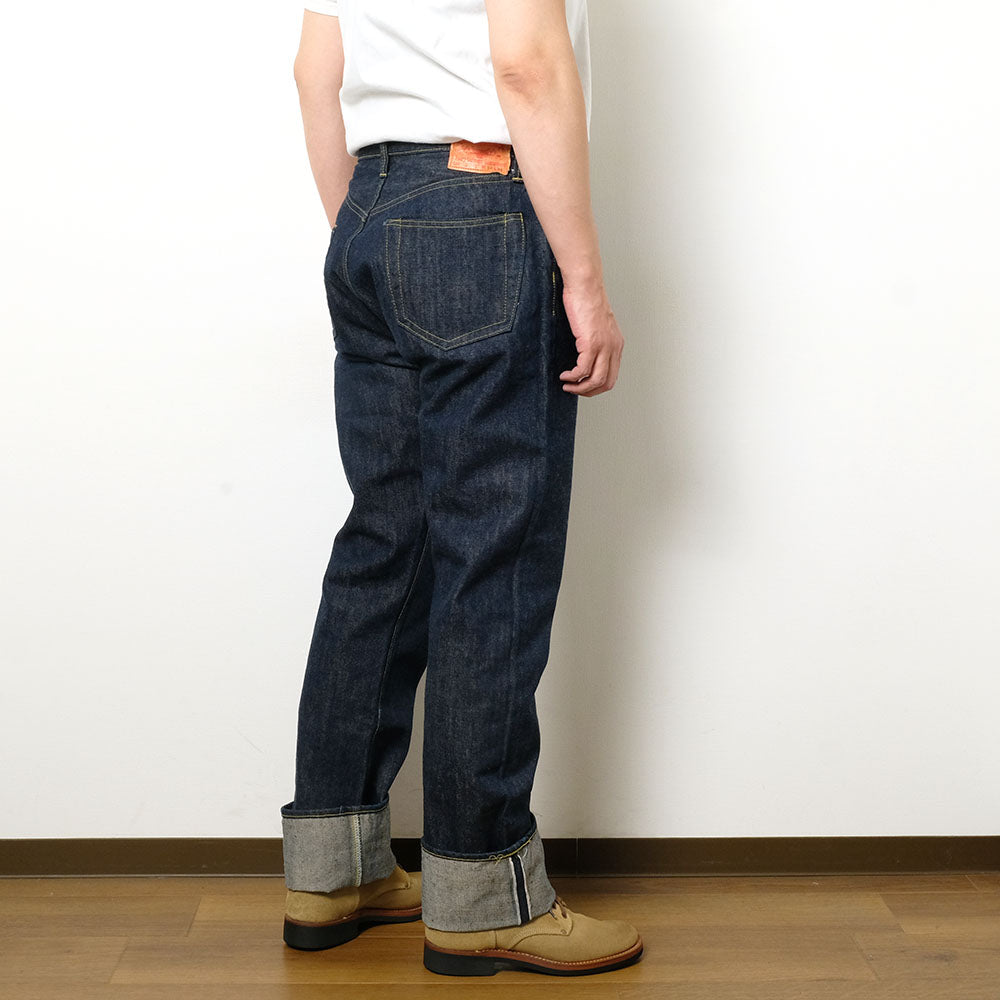 SUGAR CANE - Super - Denim - Collectibles #01 - 14oz. BLUE DENIM WAIST OVERALLS - S1945 - MODEL - SC49001