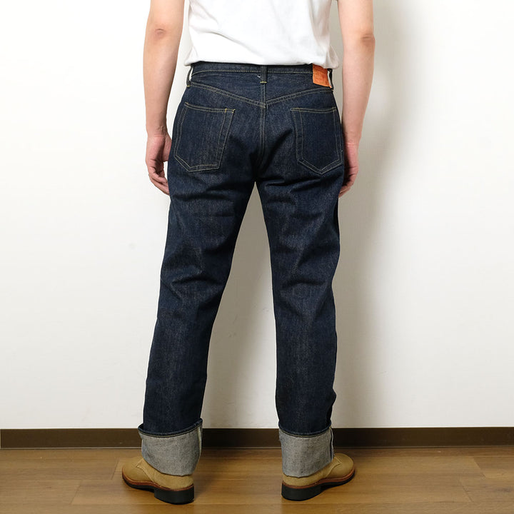 SUGAR CANE - Super - Denim - Collectibles #01 - 14oz. BLUE DENIM WAIST OVERALLS - S1945 - MODEL - SC49001