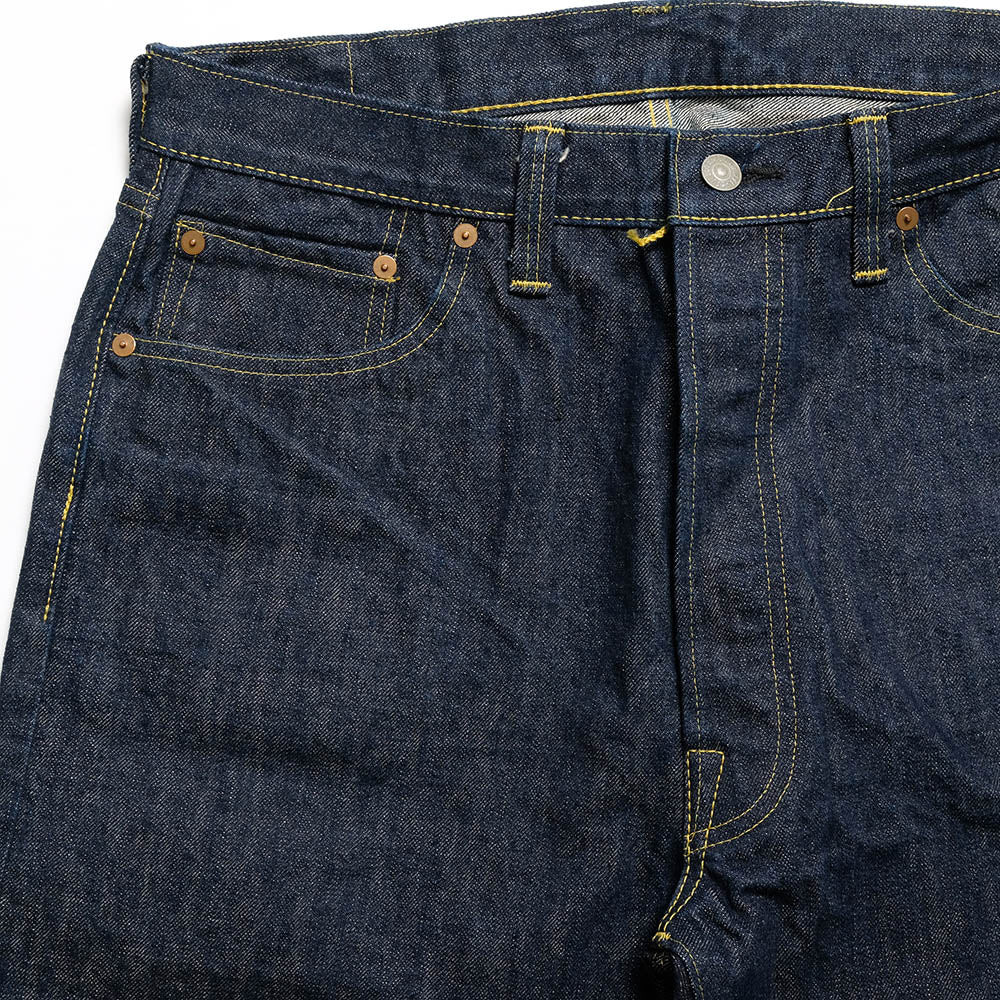 SUGAR CANE - Super - Denim - Collectibles #01 - 14oz. BLUE DENIM WAIST OVERALLS - S1945 - MODEL - SC49001
