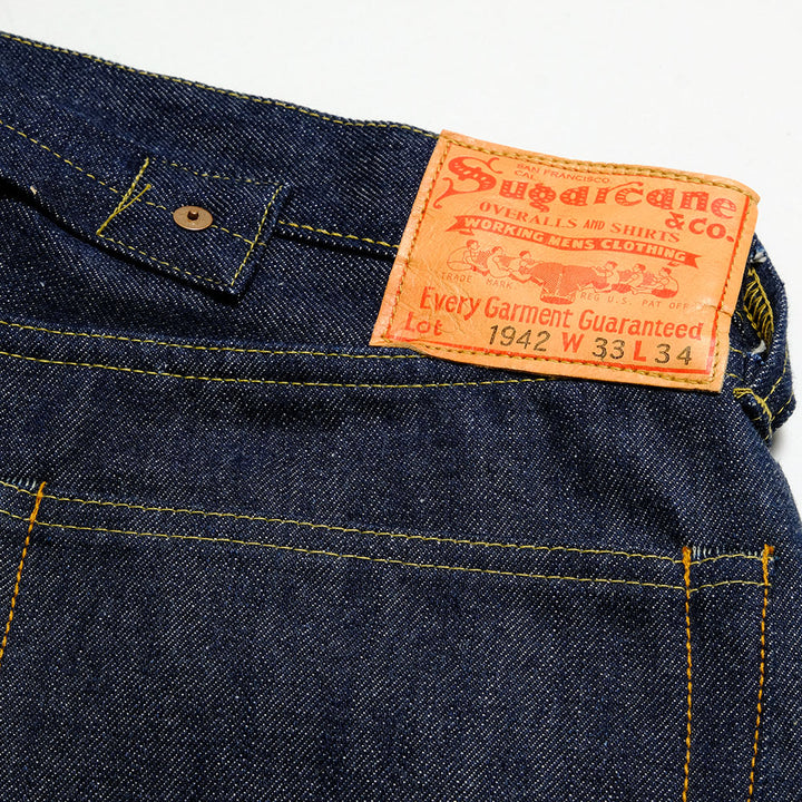 SUGAR CANE Super - Denim -  Collectibles #05 14.25oz. BLUE DENIM WAIST OVERALLS - 1942 - MODEL - SC49005