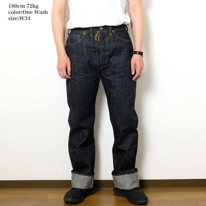 SUGAR CANE Super - Denim - Collectibles #09 13.5oz. BLUE DENIM WAIST OVERALLS - S1943 - MODEL - SC49009