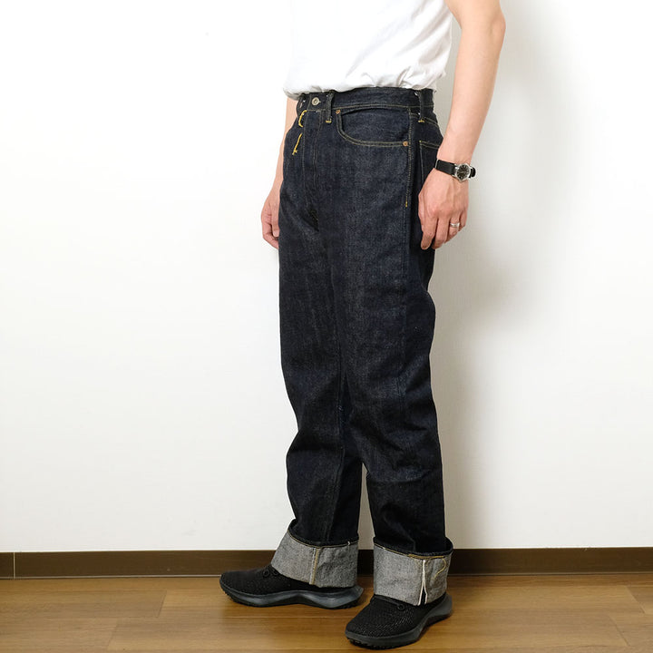 SUGAR CANE Super - Denim - Collectibles #09 13.5oz. BLUE DENIM WAIST OVERALLS - S1943 - MODEL - SC49009
