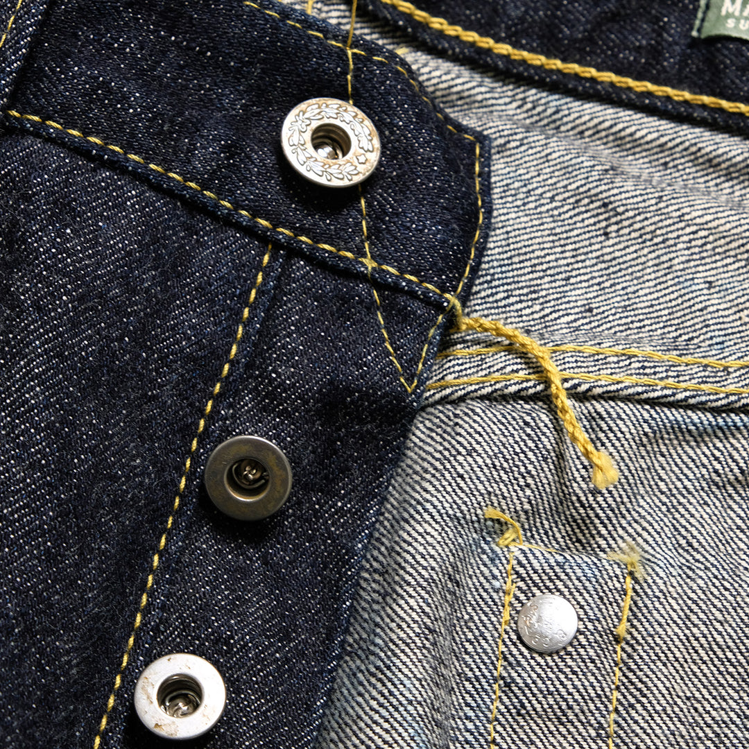 SUGAR CANE - Super - Denim - Collectibles #50 13.5oz. DENIM WAIST OVERALLS - 1940’s SPECIAL - Made in USA - SC49050