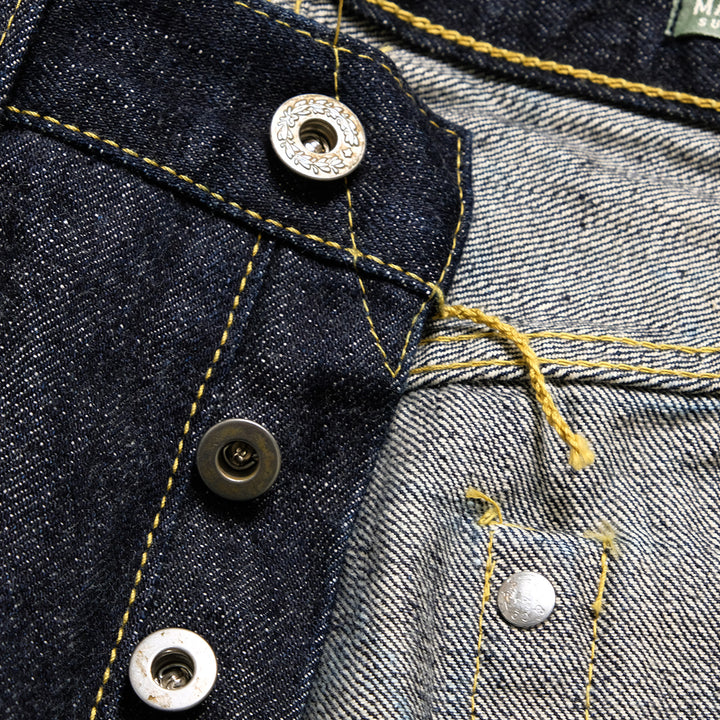 SUGAR CANE - Super - Denim - Collectibles #50 13.5oz. DENIM WAIST OVERALLS - 1940’s SPECIAL - Made in USA - SC49050