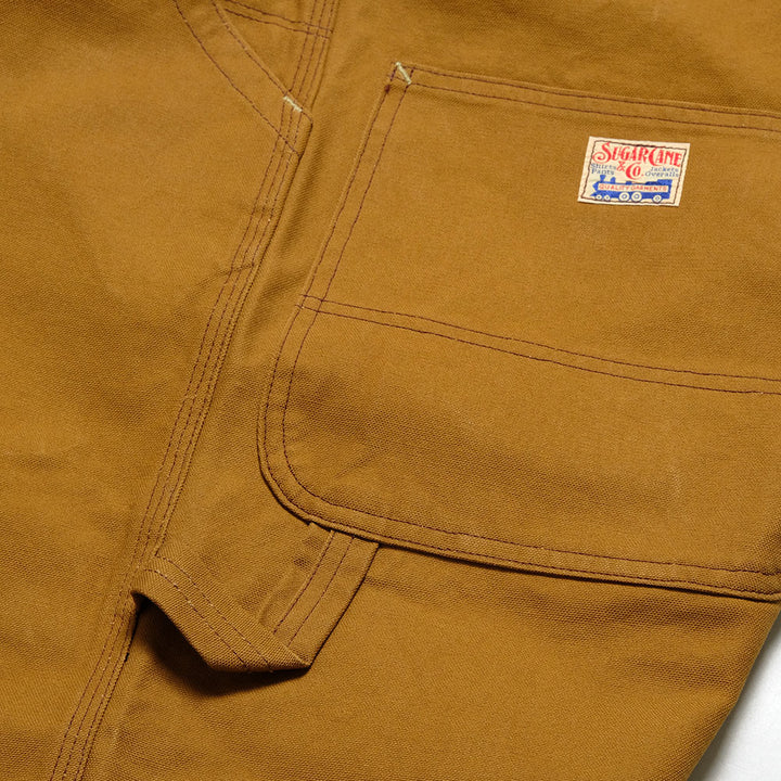 SUGAR CANE - 13oz. BROWN DUCK WORK SHORTS - SC52567