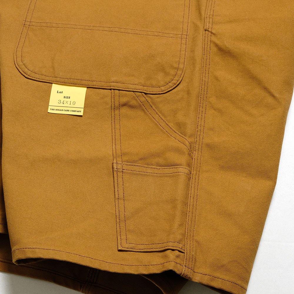 SUGAR CANE - 13oz. BROWN DUCK WORK SHORTS - SC52567