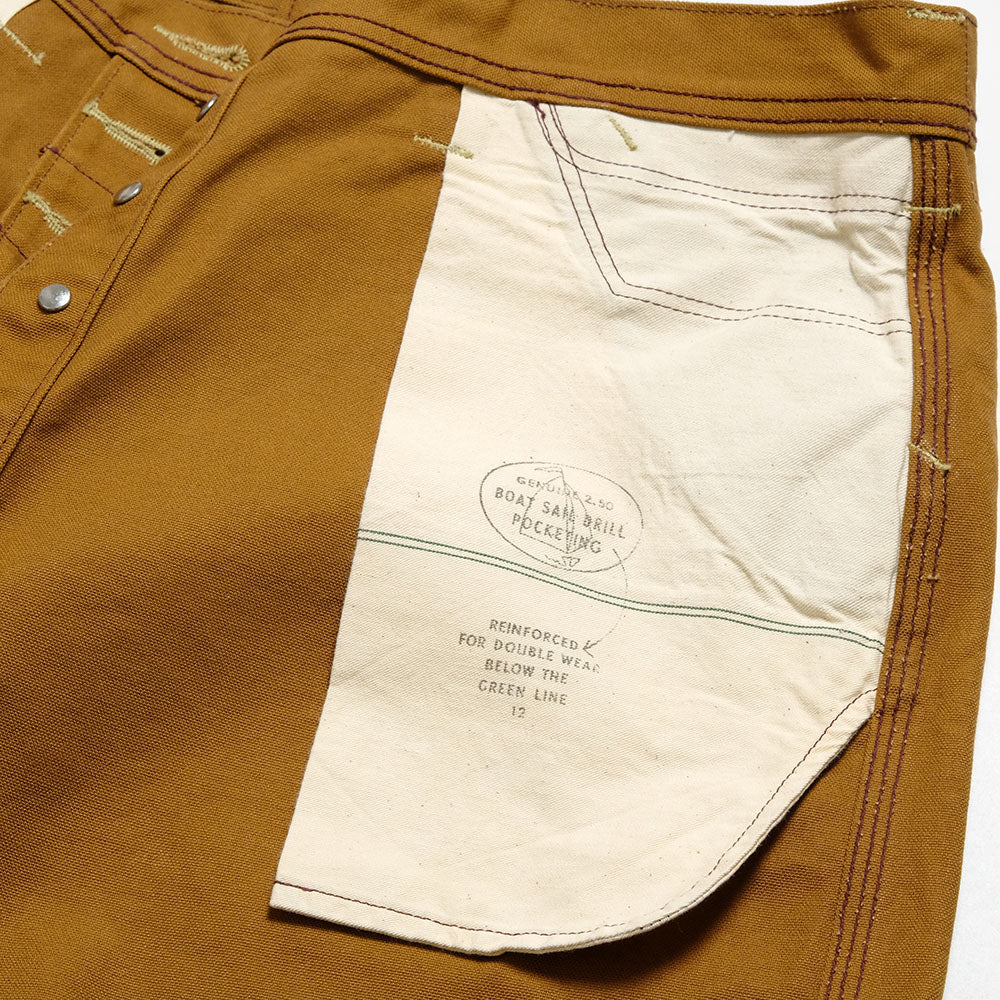 SUGAR CANE - 13oz. BROWN DUCK WORK SHORTS - SC52567