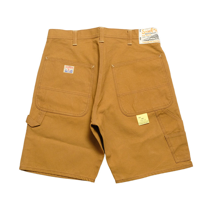 SUGAR CANE - 13oz. BROWN DUCK WORK SHORTS - SC52567