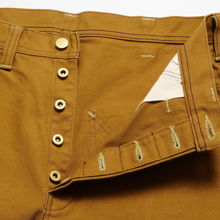SUGAR CANE - 13oz. BROWN DUCK WORK SHORTS - SC52567