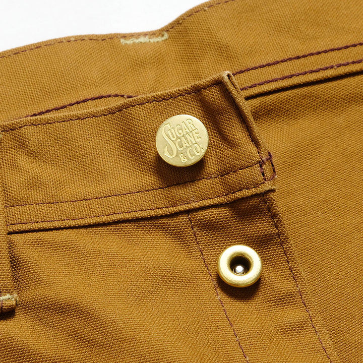 SUGAR CANE - 13oz. BROWN DUCK WORK SHORTS - SC52567