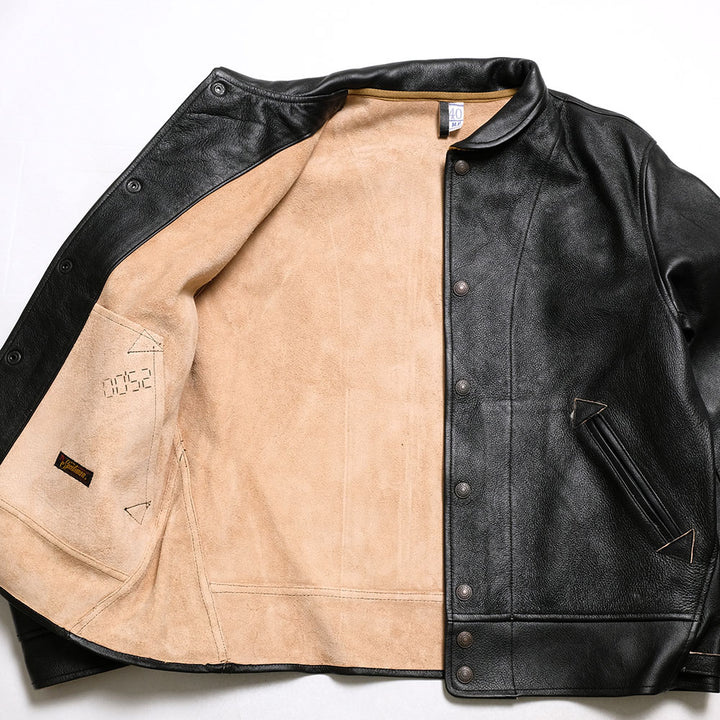 SUGAR CANE - MFSC Made in U.S.A. - COWHIDE LEATHER - CAMPUS "STUD" JACKET - SC80674