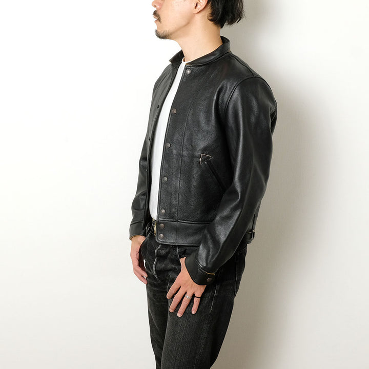 SUGAR CANE - MFSC Made in U.S.A. - COWHIDE LEATHER - CAMPUS "STUD" JACKET - SC80674