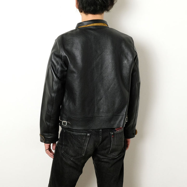 SUGAR CANE - MFSC Made in U.S.A. - COWHIDE LEATHER - CAMPUS "STUD" JACKET - SC80674