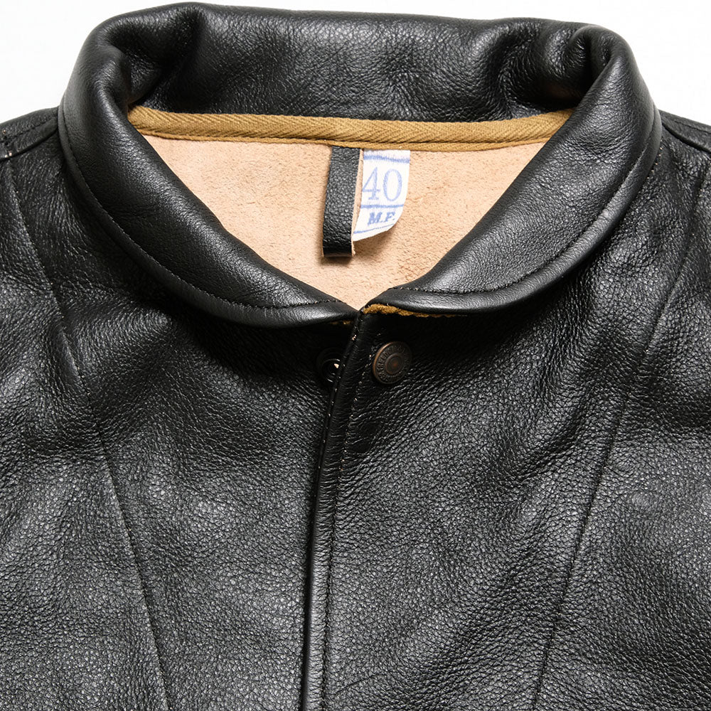 SUGAR CANE - MFSC Made in U.S.A. - COWHIDE LEATHER - CAMPUS "STUD" JACKET - SC80674