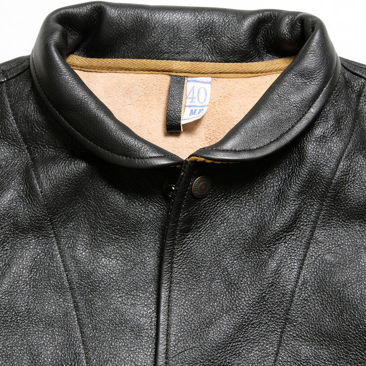 SUGAR CANE - MFSC Made in U.S.A. - COWHIDE LEATHER - CAMPUS "STUD" JACKET - SC80674