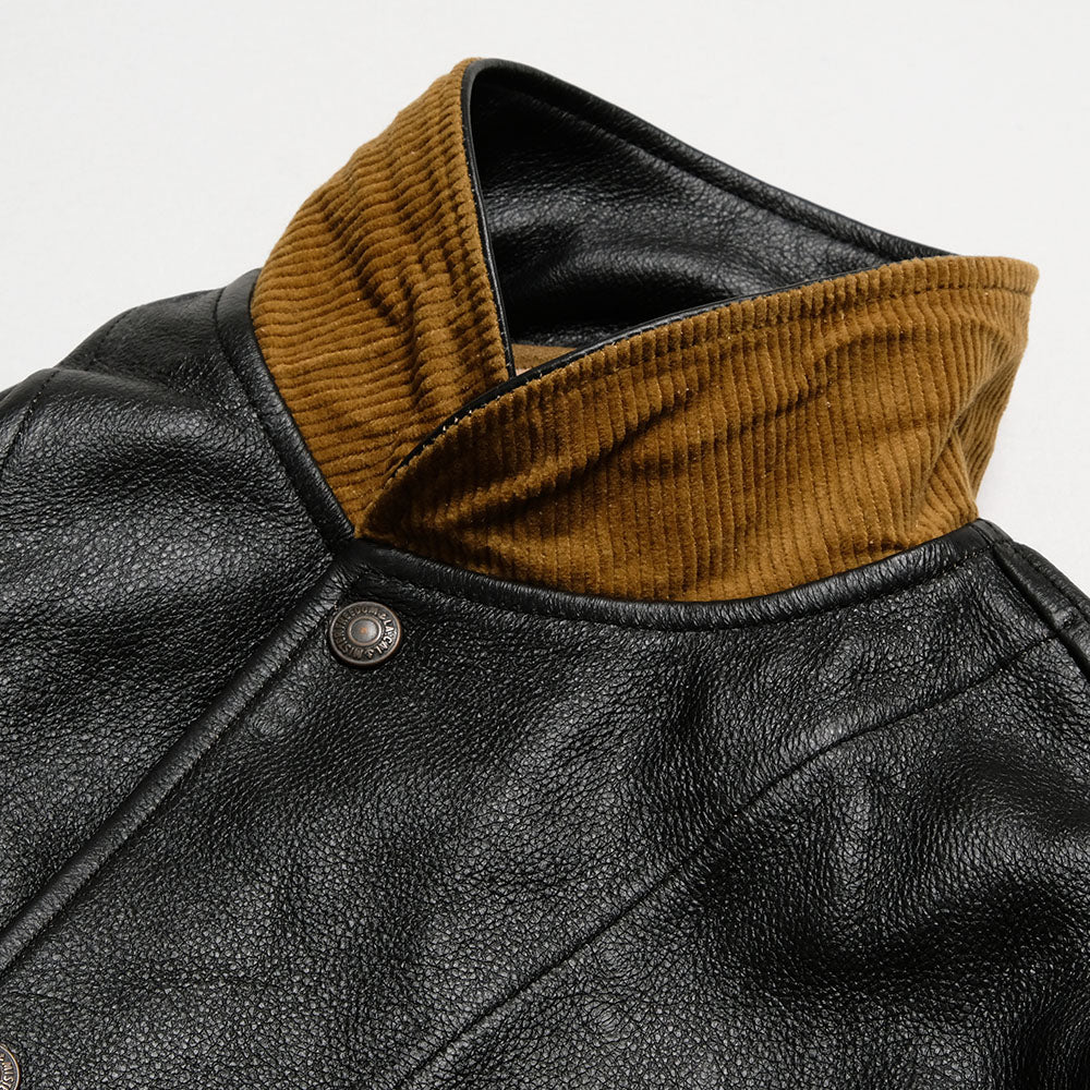 SUGAR CANE - MFSC Made in U.S.A. - COWHIDE LEATHER - CAMPUS "STUD" JACKET - SC80674