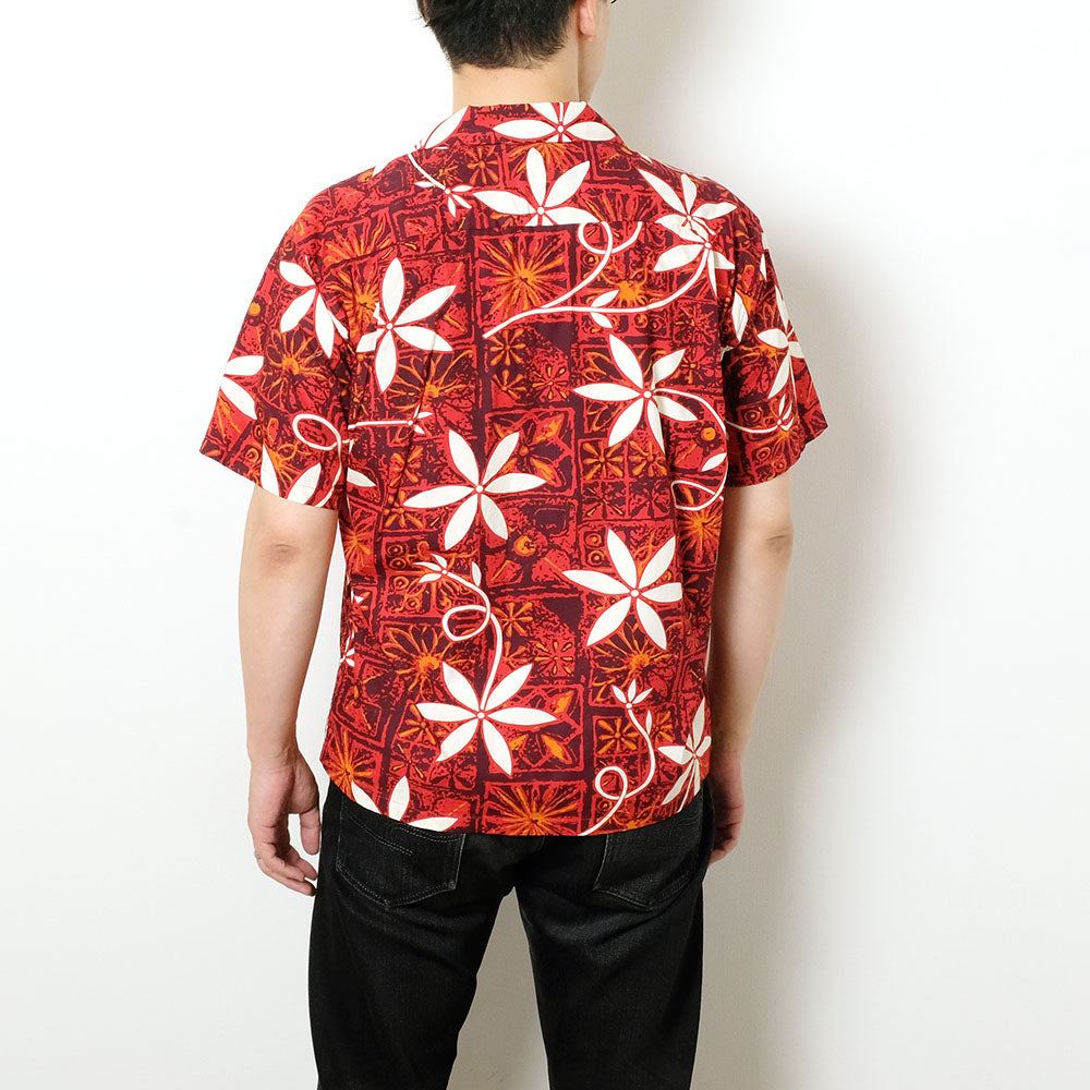 STAR OF HOLLYWOOD - TYPEWRITER COTTON OPEN SHIRT - BLUE HAWAII - SH39493
