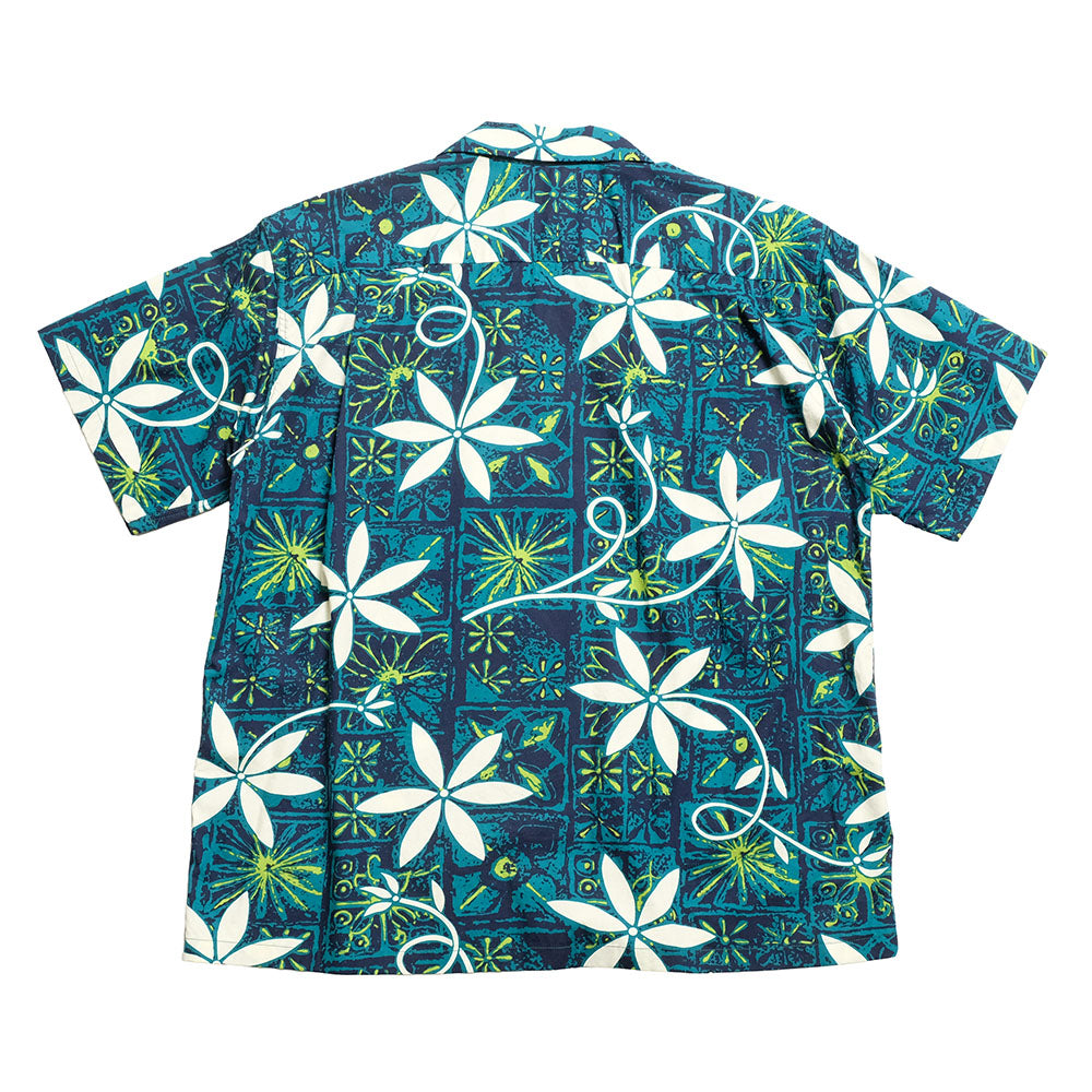 STAR OF HOLLYWOOD - TYPEWRITER COTTON OPEN SHIRT - BLUE HAWAII - SH39493