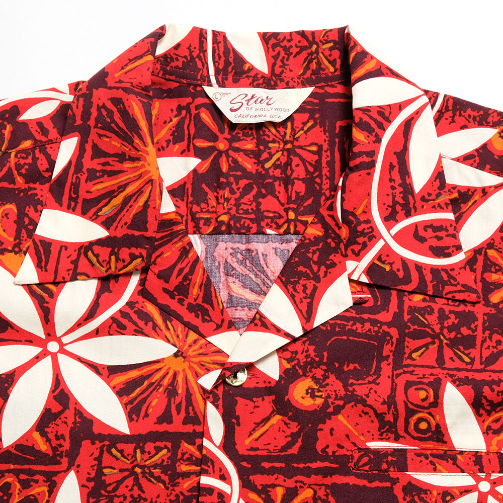 STAR OF HOLLYWOOD - TYPEWRITER COTTON OPEN SHIRT - BLUE HAWAII - SH39493