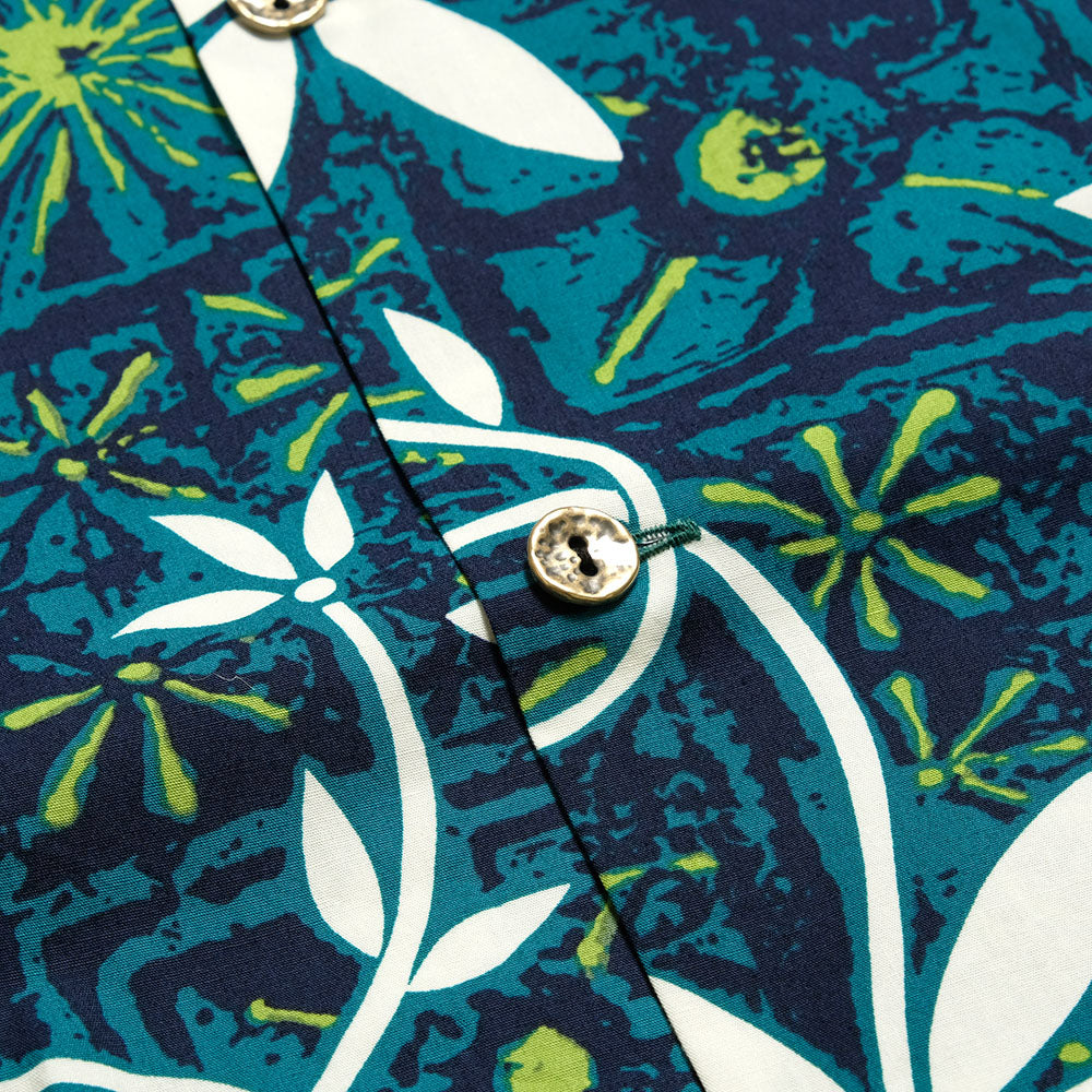 STAR OF HOLLYWOOD - TYPEWRITER COTTON OPEN SHIRT - BLUE HAWAII - SH39493