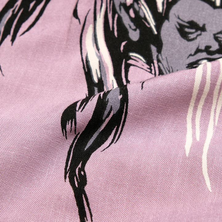STAR OF HOLLYWOOD - HOPSACK RAYON PULLOVER SHIRT - SHRUNKEN HEAD - SH39704