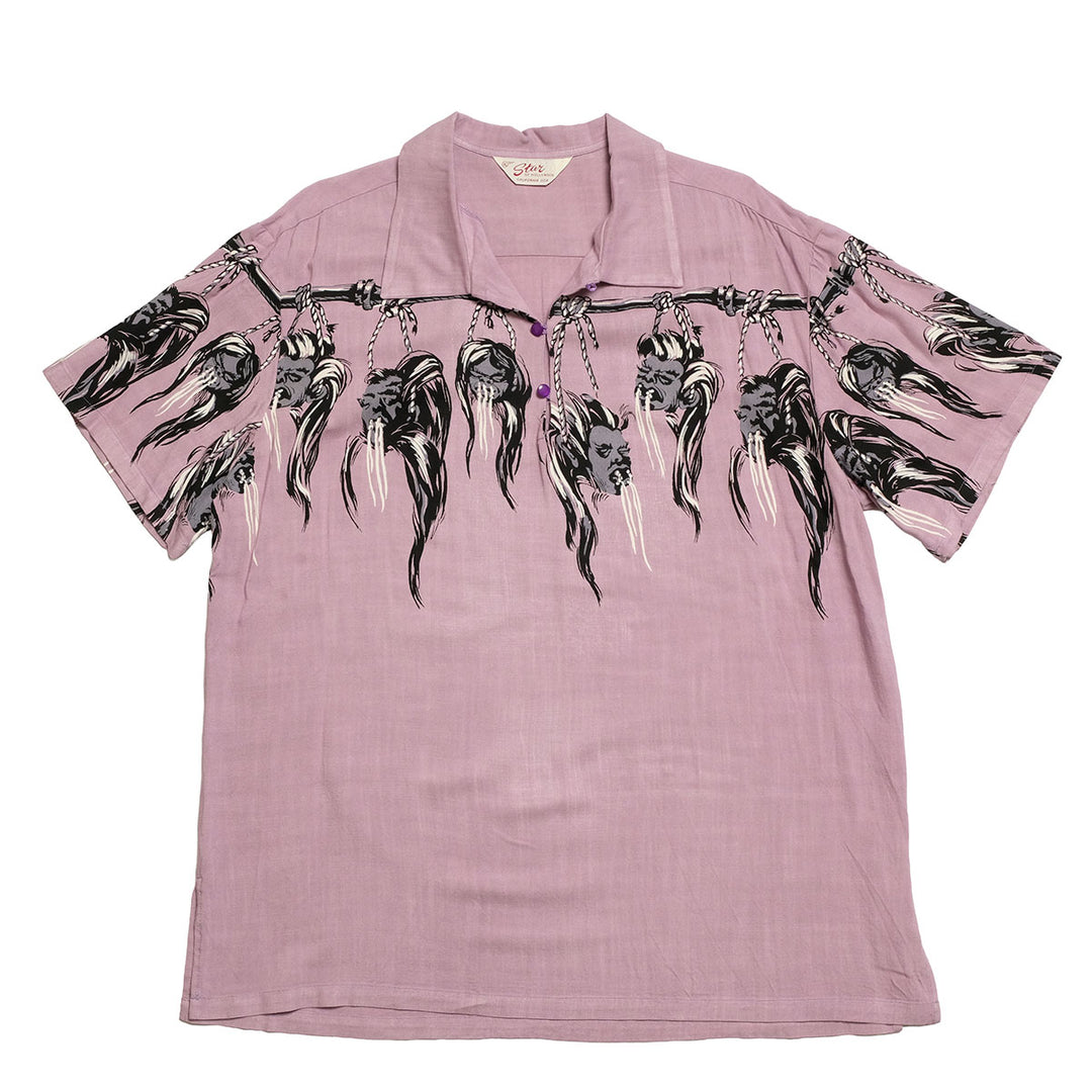 STAR OF HOLLYWOOD - HOPSACK RAYON PULLOVER SHIRT - SHRUNKEN HEAD - SH39704