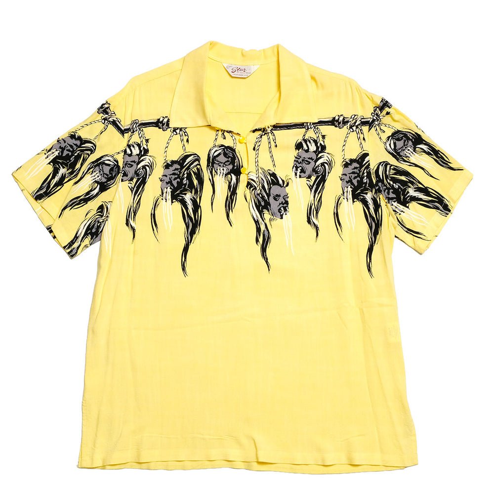 STAR OF HOLLYWOOD - HOPSACK RAYON PULLOVER SHIRT - SHRUNKEN HEAD - SH39704