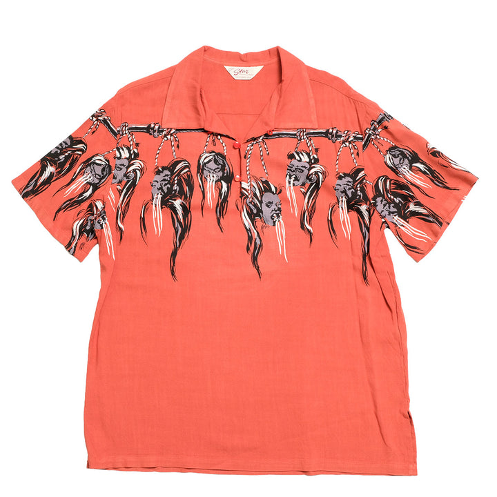 STAR OF HOLLYWOOD - HOPSACK RAYON PULLOVER SHIRT - SHRUNKEN HEAD - SH39704