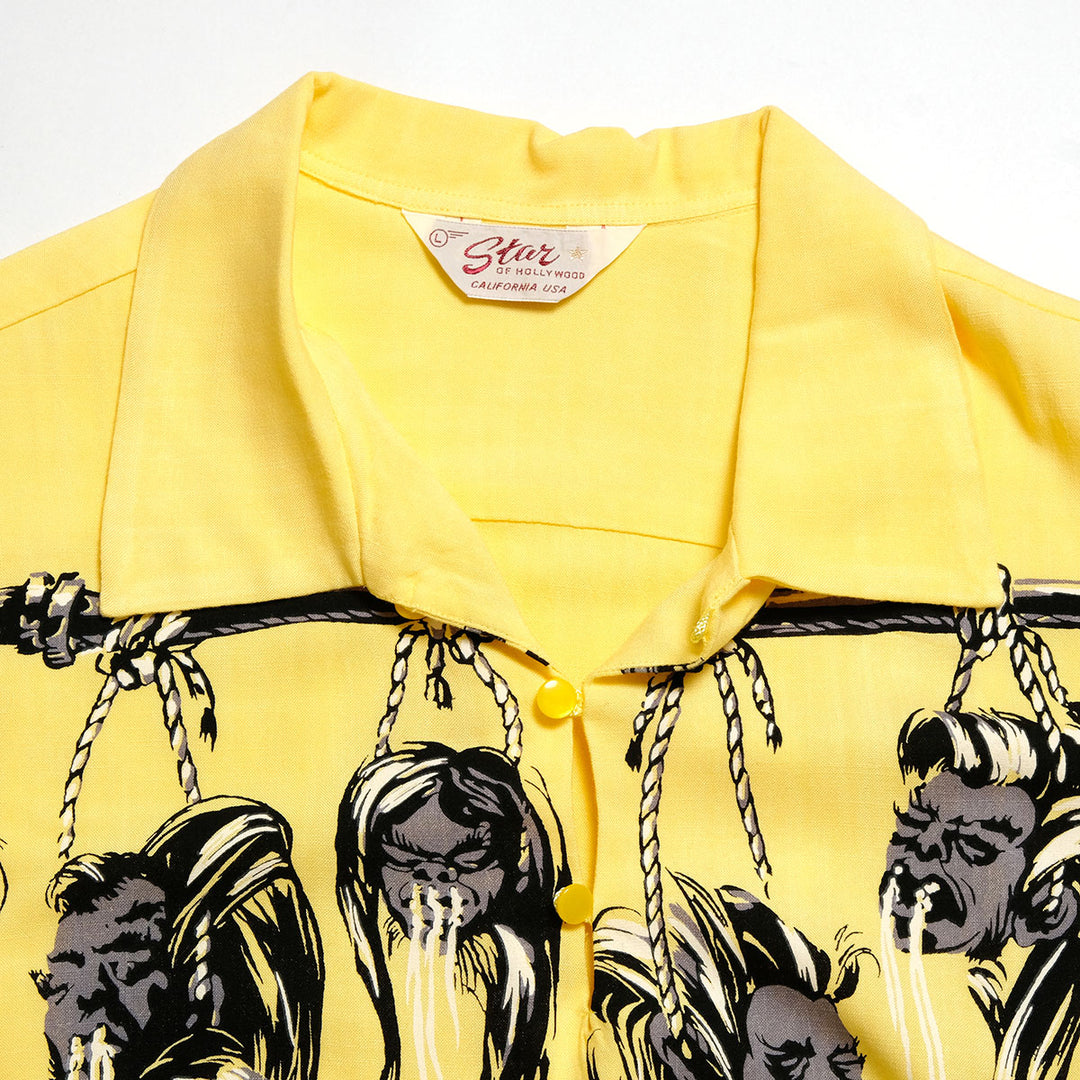 STAR OF HOLLYWOOD - HOPSACK RAYON PULLOVER SHIRT - SHRUNKEN HEAD - SH39704