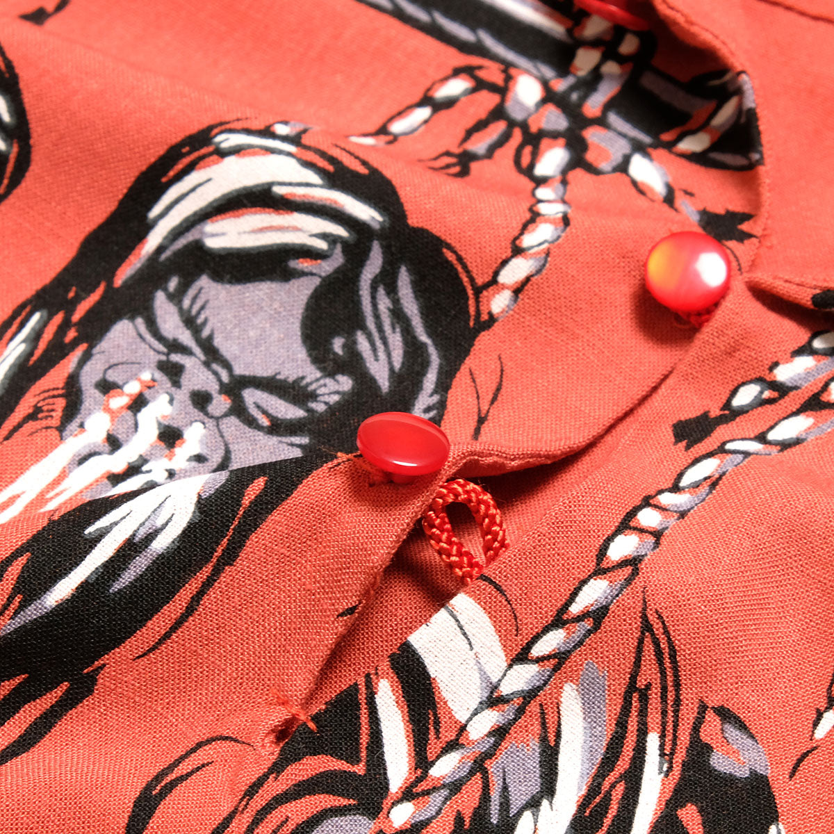 STAR OF HOLLYWOOD - HOPSACK RAYON PULLOVER SHIRT - SHRUNKEN HEAD
