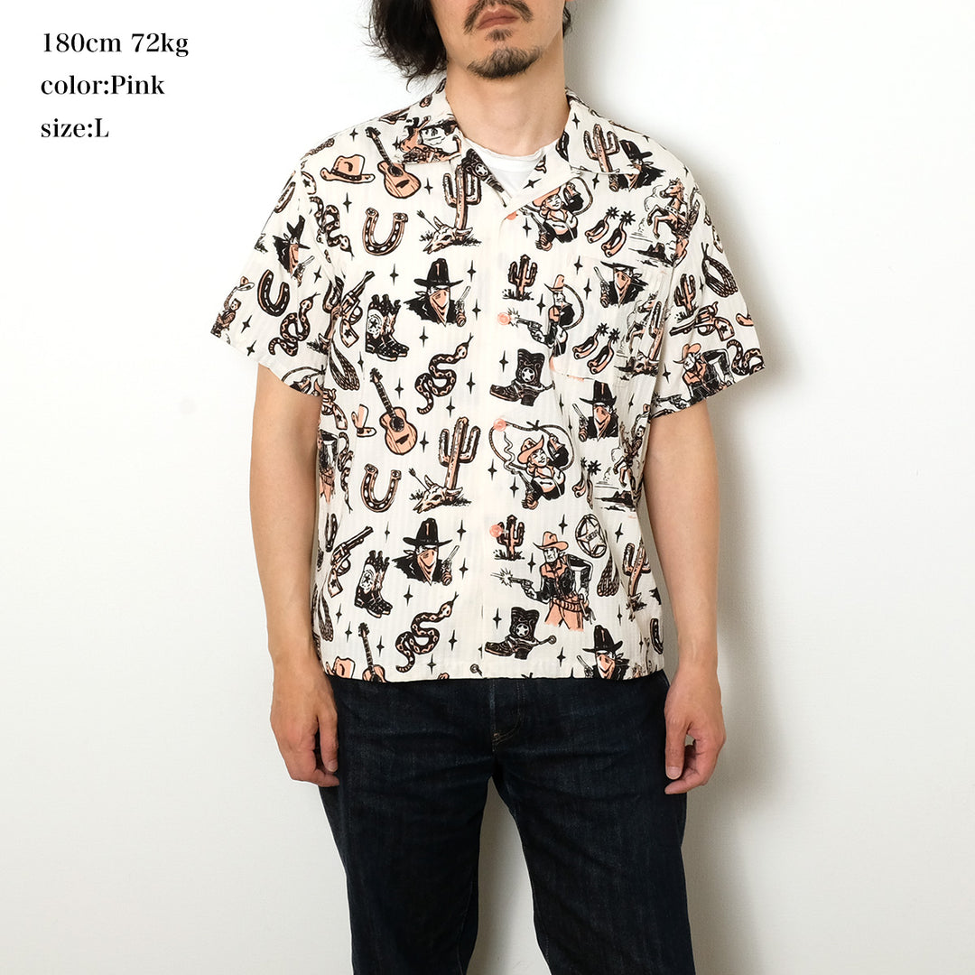 STAR OF HOLLYWOOD x VINCE RAY - DOBBY COTTON OPEN SHIRT - THE WESTERNER - SH39706