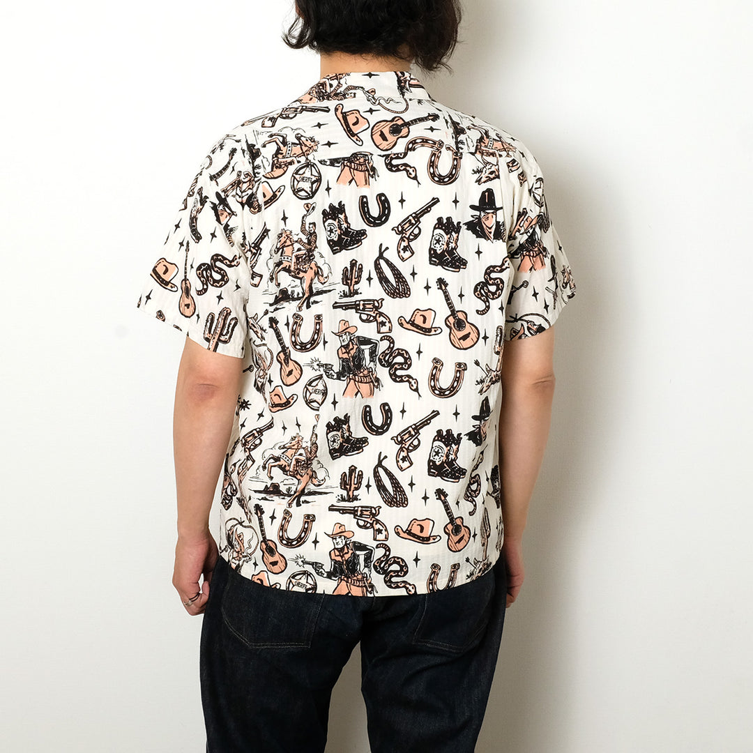 STAR OF HOLLYWOOD x VINCE RAY - DOBBY COTTON OPEN SHIRT - THE WESTERNER - SH39706