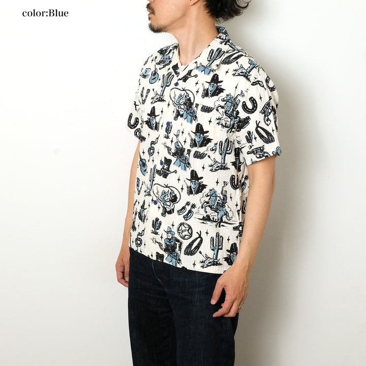 STAR OF HOLLYWOOD x VINCE RAY - DOBBY COTTON OPEN SHIRT - THE WESTERNER - SH39706