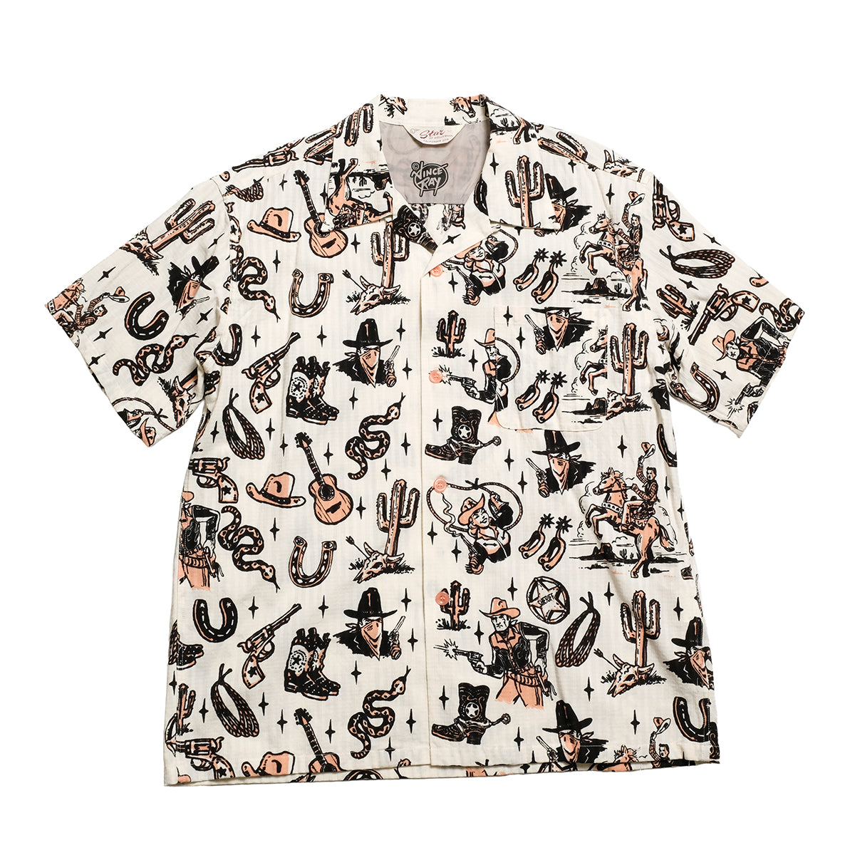 STAR OF HOLLYWOOD x VINCE RAY - DOBBY COTTON OPEN SHIRT - THE
