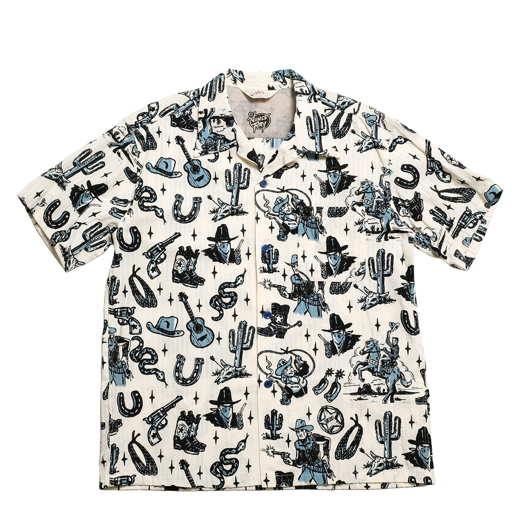 STAR OF HOLLYWOOD x VINCE RAY - DOBBY COTTON OPEN SHIRT - THE WESTERNER - SH39706