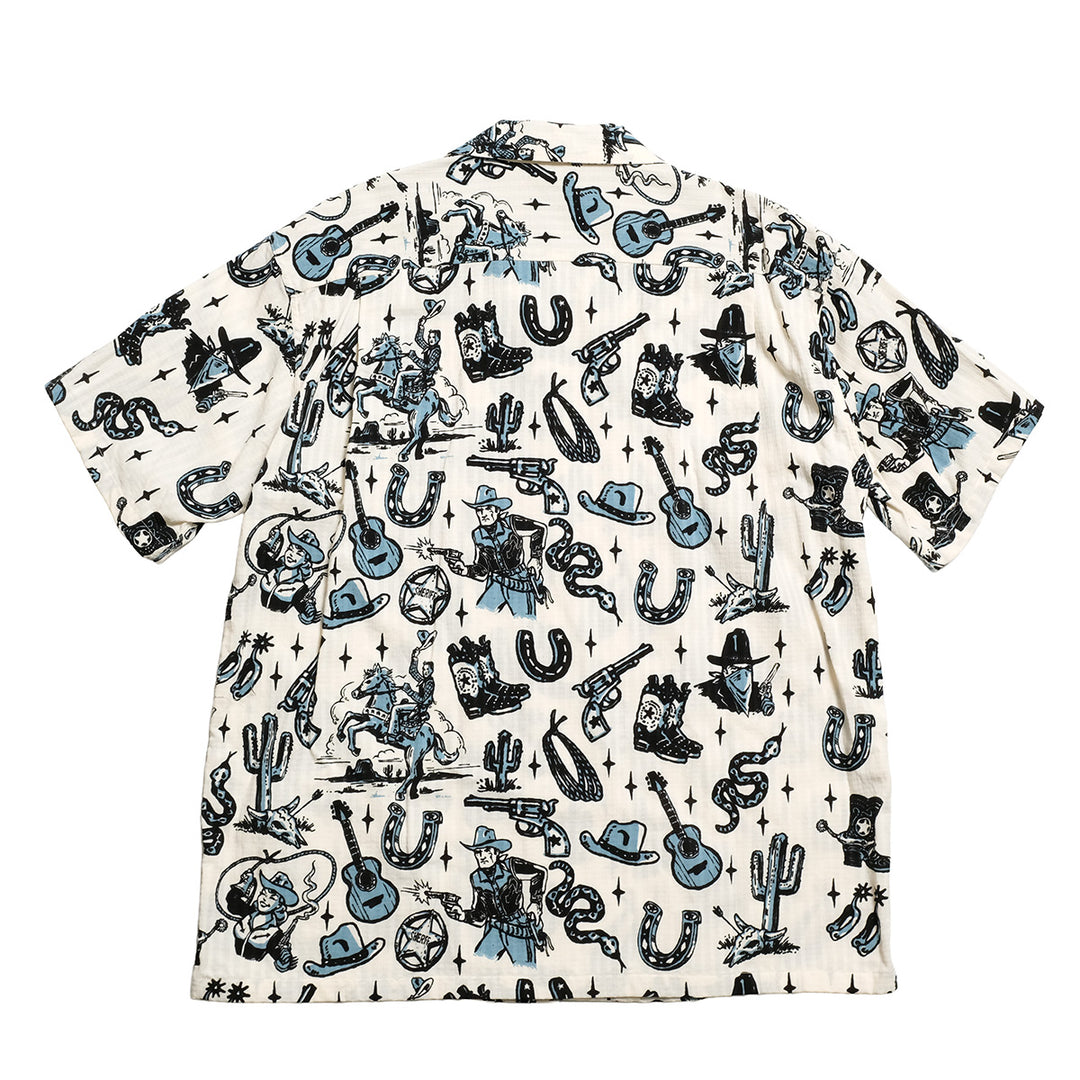 STAR OF HOLLYWOOD x VINCE RAY - DOBBY COTTON OPEN SHIRT - THE WESTERNER - SH39706