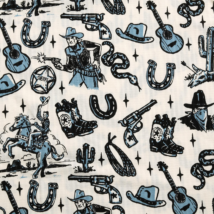 STAR OF HOLLYWOOD x VINCE RAY - DOBBY COTTON OPEN SHIRT - THE WESTERNER - SH39706