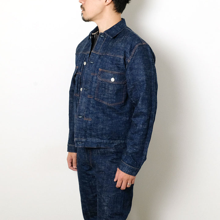 STUDIO D’ARTISAN - 45th - Natural Indigo-Dyed - Extreme slub selvedge Denim Jacket - SP-107