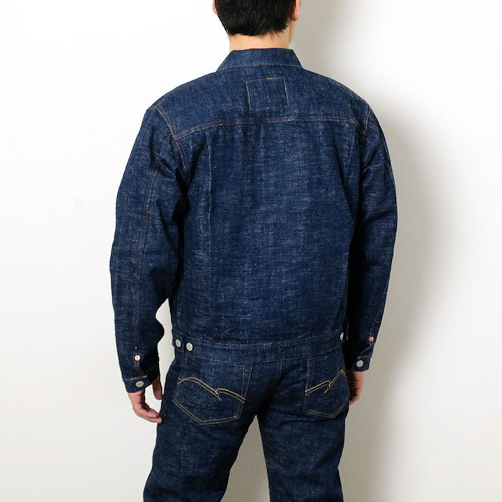 STUDIO D’ARTISAN - 45th - Natural Indigo-Dyed - Extreme slub selvedge Denim Jacket - SP-107