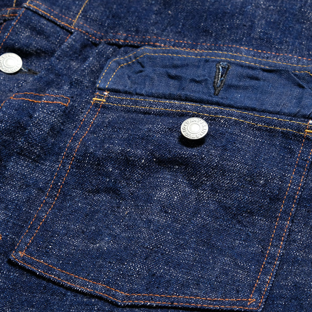 STUDIO D’ARTISAN - 45th - Natural Indigo-Dyed - Extreme slub selvedge Denim Jacket - SP-107